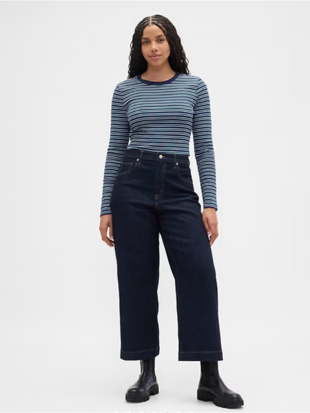 GAP High Rise Wide-Leg Crop Jeans size 16R